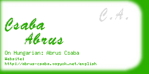 csaba abrus business card